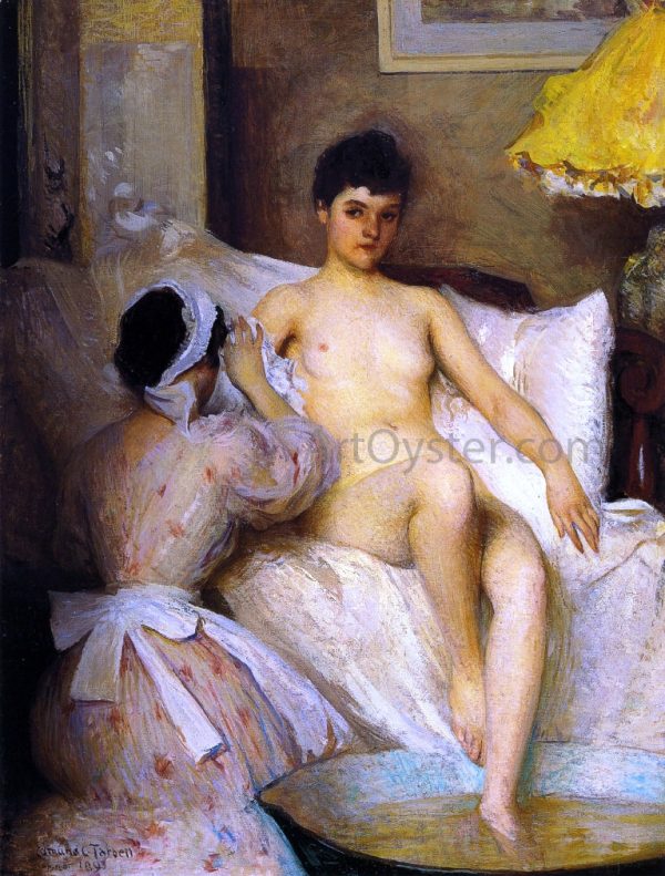 The Bath by Edmund Tarbell - Hand-Painted Oil Painting on Canvas Cheap