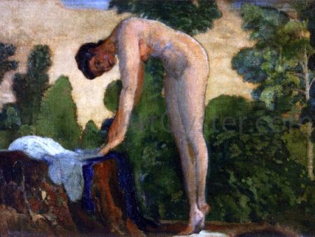 Nude in Forest by Arthur B Davies - Hand-Painted Oil Painting on Canvas Online Hot Sale