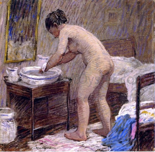 The Bath by Robert Spencer - Hand-Painted Oil Painting on Canvas Online