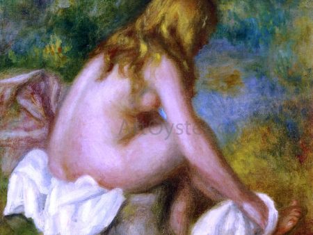 A Bather, Seated Nude by Pierre Auguste Renoir - Hand-Painted Oil Painting on Canvas Online Sale