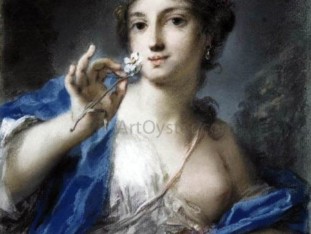 Spring by Rosalba Carriera - Hand-Painted Oil Painting on Canvas Discount