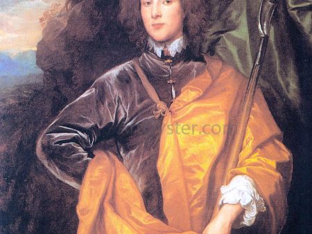 Philip, Fourth Lord Wharton by Sir Antony Van Dyck - Hand-Painted Oil Painting on Canvas For Sale