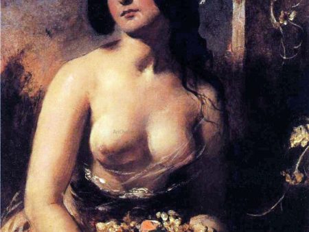 The Flower Girl by William Etty - Hand-Painted Oil Painting on Canvas Cheap