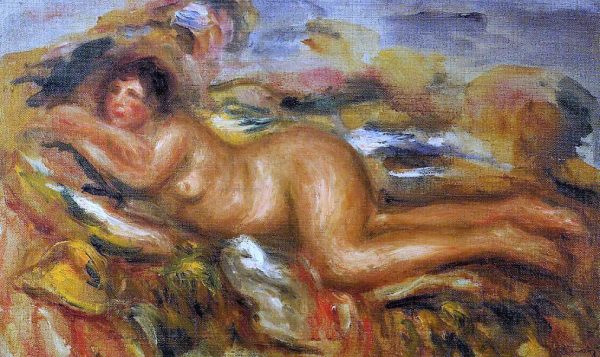 Nude on the Grass by Pierre Auguste Renoir - Hand-Painted Oil Painting on Canvas Online Sale