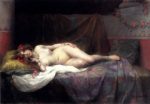 L Odalisque by Henri Adrien Tanoux - Hand-Painted Oil Painting on Canvas Online now