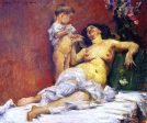 Mother and Child by Lovis Corinth - Hand-Painted Oil Painting on Canvas For Sale