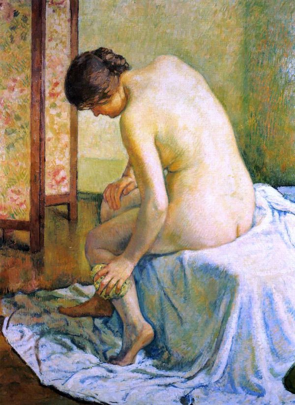 A Bather by Theo Van Rysselberghe - Hand-Painted Oil Painting on Canvas For Discount