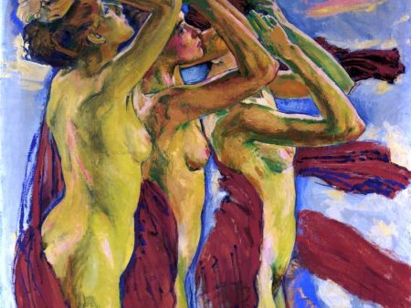 The Three Graces by Koloman Moser - Hand-Painted Oil Painting on Canvas Cheap