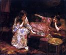 Repose - A Game of Chess by Henry Siddons Mowbray - Hand-Painted Oil Painting on Canvas Online Sale