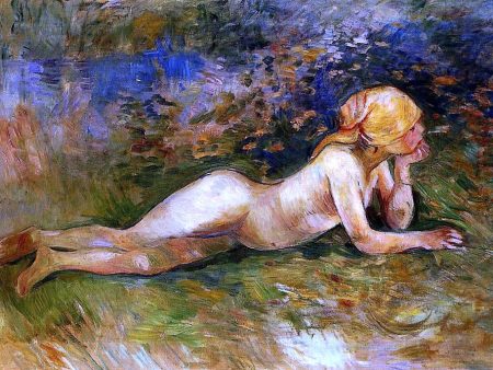 The Reclining Shepherdess by Berthe Morisot - Hand-Painted Oil Painting on Canvas Online Sale