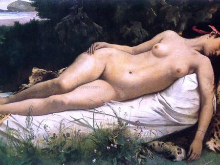 Ruhende Nymphe by Anselm Friedrich Feuerbach - Hand-Painted Oil Painting on Canvas Online Sale