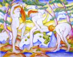 Bathing Girls by Franz Marc - Hand-Painted Oil Painting on Canvas Online Sale