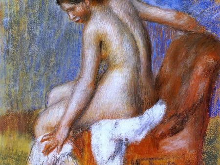 Nude in an Armchair by Pierre Auguste Renoir - Hand-Painted Oil Painting on Canvas For Sale