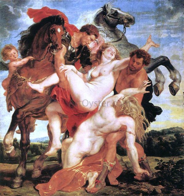 Rape of the Daughters of Leucippus by Peter Paul Rubens - Hand-Painted Oil Painting on Canvas Online now