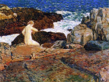 East Headland Pool by Frederick Childe Hassam - Hand-Painted Oil Painting on Canvas Supply