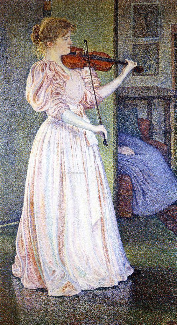 Portrait of Irma Sethe by Theo Van Rysselberghe - Hand-Painted Oil Painting on Canvas Online Sale