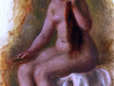 Seated Nude Combing Her Hair by Pierre Auguste Renoir - Hand-Painted Oil Painting on Canvas Sale