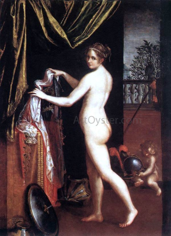 Minerva Dressing by Lavinia Fontana - Hand-Painted Oil Painting on Canvas For Sale