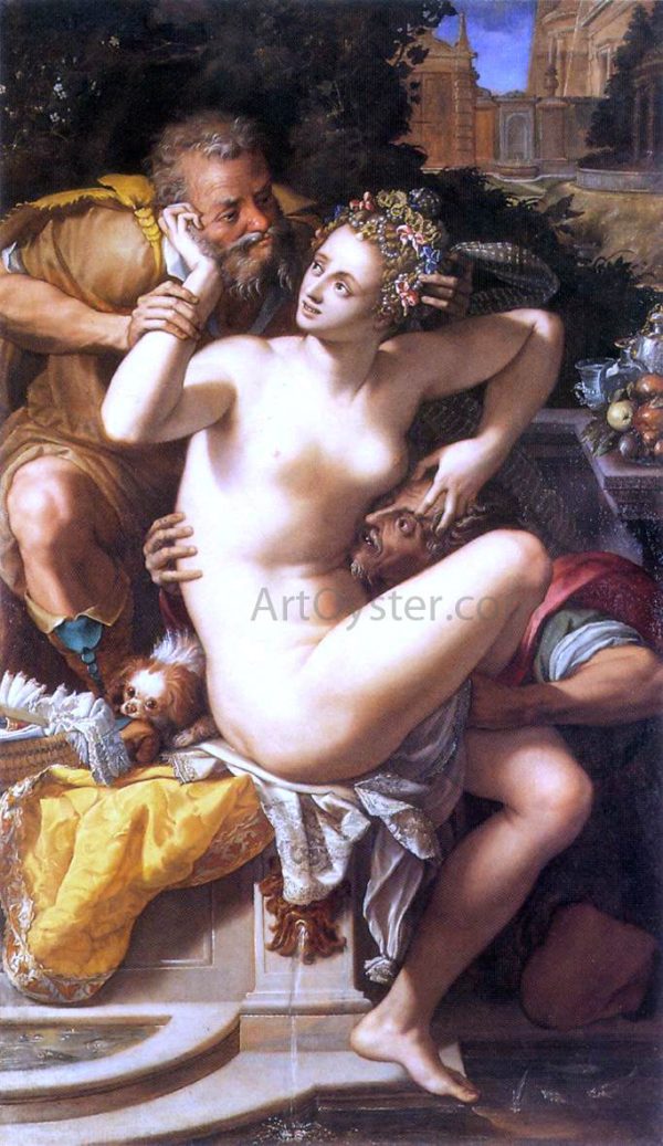 Susanna and the Elders by Alessandro Allori - Hand-Painted Oil Painting on Canvas Online