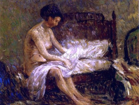 Seated Nude by Robert Spencer - Hand-Painted Oil Painting on Canvas For Cheap