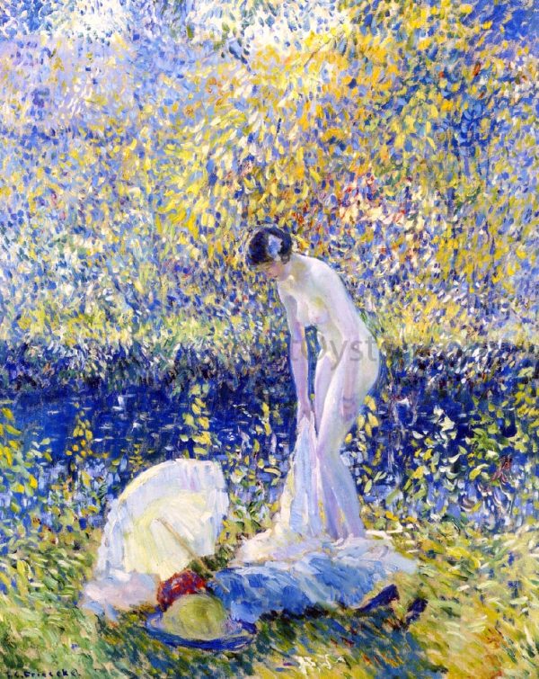 Cherry Blossoms by Frederick Carl Frieseke - Hand-Painted Oil Painting on Canvas Online now