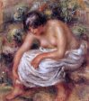 Bathing by Pierre Auguste Renoir - Hand-Painted Oil Painting on Canvas Supply