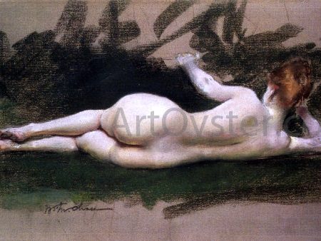 Reclining Nude by William Merritt Chase - Hand-Painted Oil Painting on Canvas Online Hot Sale