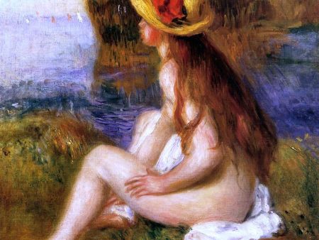 Nude in a Straw Hat by Pierre Auguste Renoir - Hand-Painted Oil Painting on Canvas Online Hot Sale