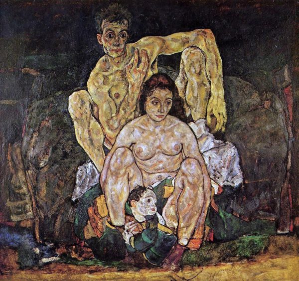 The Family by Egon Schiele - Hand-Painted Oil Painting on Canvas Discount