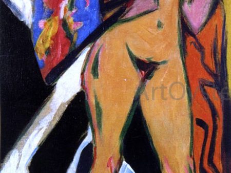 Dodo with Large Fan by Ernst Ludwig Kirchner - Hand-Painted Oil Painting on Canvas Online Hot Sale