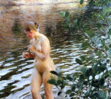 Frileuse by Anders Zorn - Hand-Painted Oil Painting on Canvas Discount