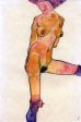 Female Nude by Egon Schiele - Hand-Painted Oil Painting on Canvas For Cheap