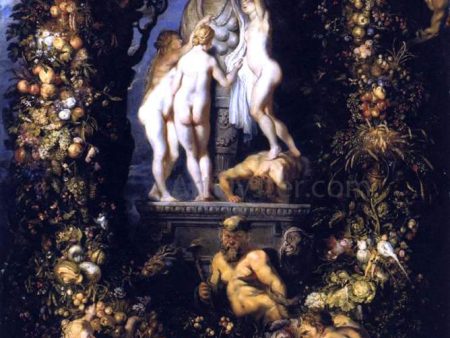 Nature Adorning the Three Graces by Peter Paul Rubens - Hand-Painted Oil Painting on Canvas Fashion