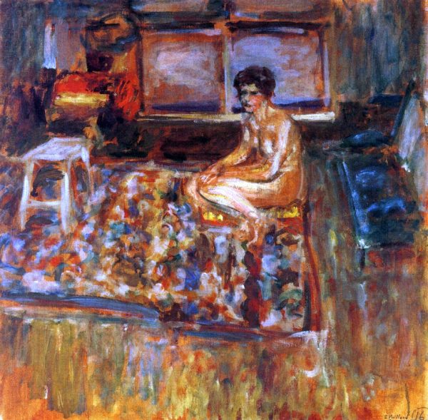 Nude on an Orange Rug by Edouard Vuillard - Hand-Painted Oil Painting on Canvas Online Sale