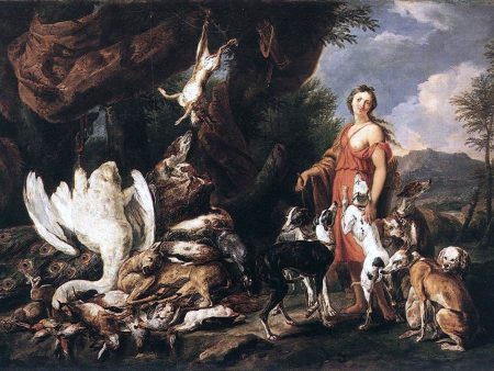 Diana with Her Hunting Dogs Beside Kill by Jan Fyt - Hand-Painted Oil Painting on Canvas Online Sale