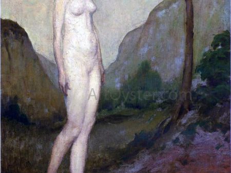 Nude in Landscape by Arthur B Davies - Hand-Painted Oil Painting on Canvas For Sale