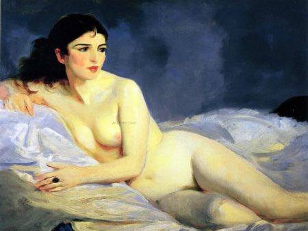 Betalo, Nude by Robert Henri - Hand-Painted Oil Painting on Canvas For Sale