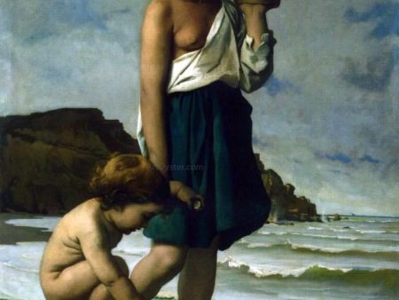 Kinder am Strande by Anselm Friedrich Feuerbach - Hand-Painted Oil Painting on Canvas Online