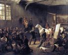 The Artist s Studio by Horace Vernet - Hand-Painted Oil Painting on Canvas For Sale