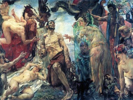 The Temptation of Saint Anthony (after Gustave Flaubert) by Lovis Corinth - Hand-Painted Oil Painting on Canvas on Sale