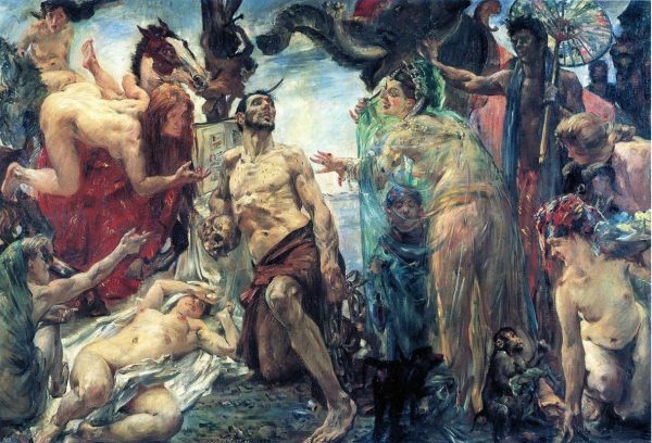 The Temptation of Saint Anthony (after Gustave Flaubert) by Lovis Corinth - Hand-Painted Oil Painting on Canvas on Sale