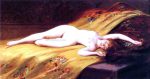 Reclining Nude by Luis Ricardo Falero - Hand-Painted Oil Painting on Canvas Online now