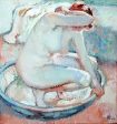 Nu accroupi au tub by Theo Van Rysselberghe - Hand-Painted Oil Painting on Canvas Hot on Sale