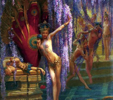 Exotic Dancers by Gaston Bussiere - Hand-Painted Oil Painting on Canvas Sale