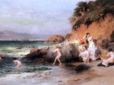 The Bathing Beauties by Frederick Arthur Bridgeman - Hand-Painted Oil Painting on Canvas Online