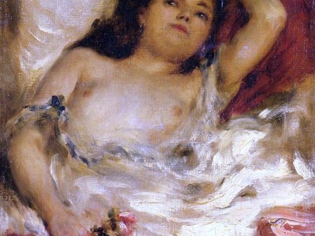 Reclining Semi-Nude (also known as nude male half-length) by Pierre Auguste Renoir - Hand-Painted Oil Painting on Canvas Online