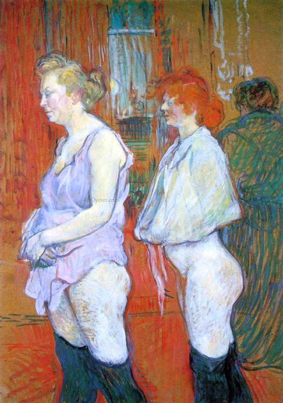 Rue des Moulins - The Medical Inspection by Henri De Toulouse-Lautrec - Hand-Painted Oil Painting on Canvas Online Sale