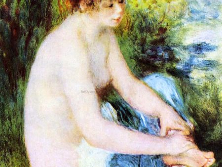 Small Nude in Blue by Pierre Auguste Renoir - Hand-Painted Oil Painting on Canvas Sale