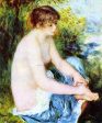 Small Nude in Blue by Pierre Auguste Renoir - Hand-Painted Oil Painting on Canvas Sale