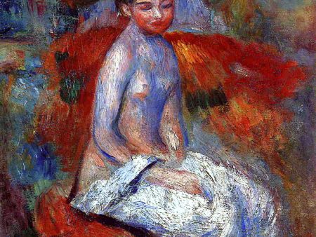 Nude Seated in a Landscape by Pierre Auguste Renoir - Hand-Painted Oil Painting on Canvas Online Sale